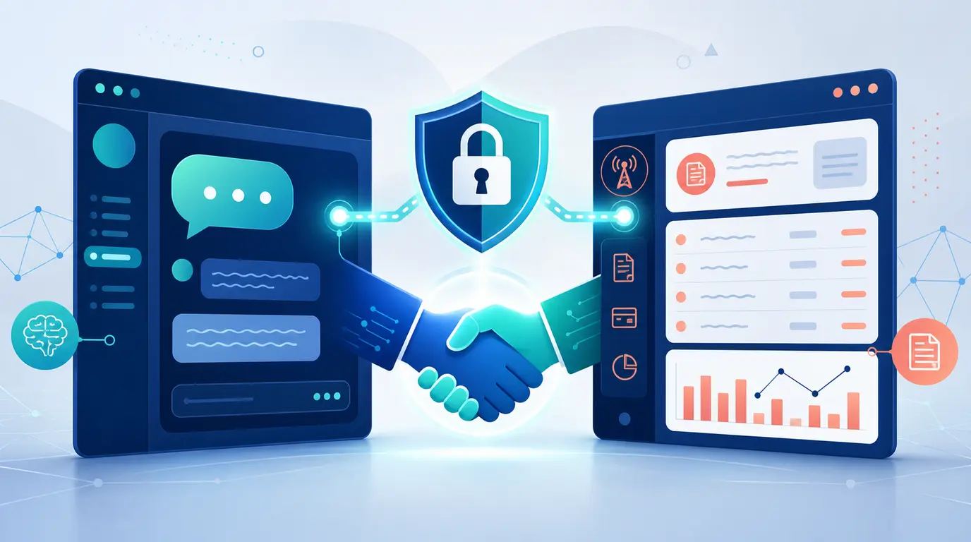 Secure connection between an AI assistant and the billing platform with two-factor approval